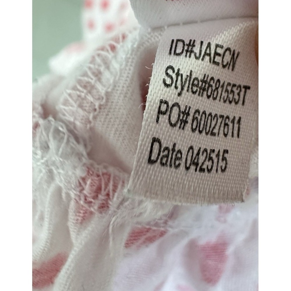 Oscar de la Renta Pink Label Sleep Cami Top M Pink White Ruffle‎ Hem - Picture 4 of 5